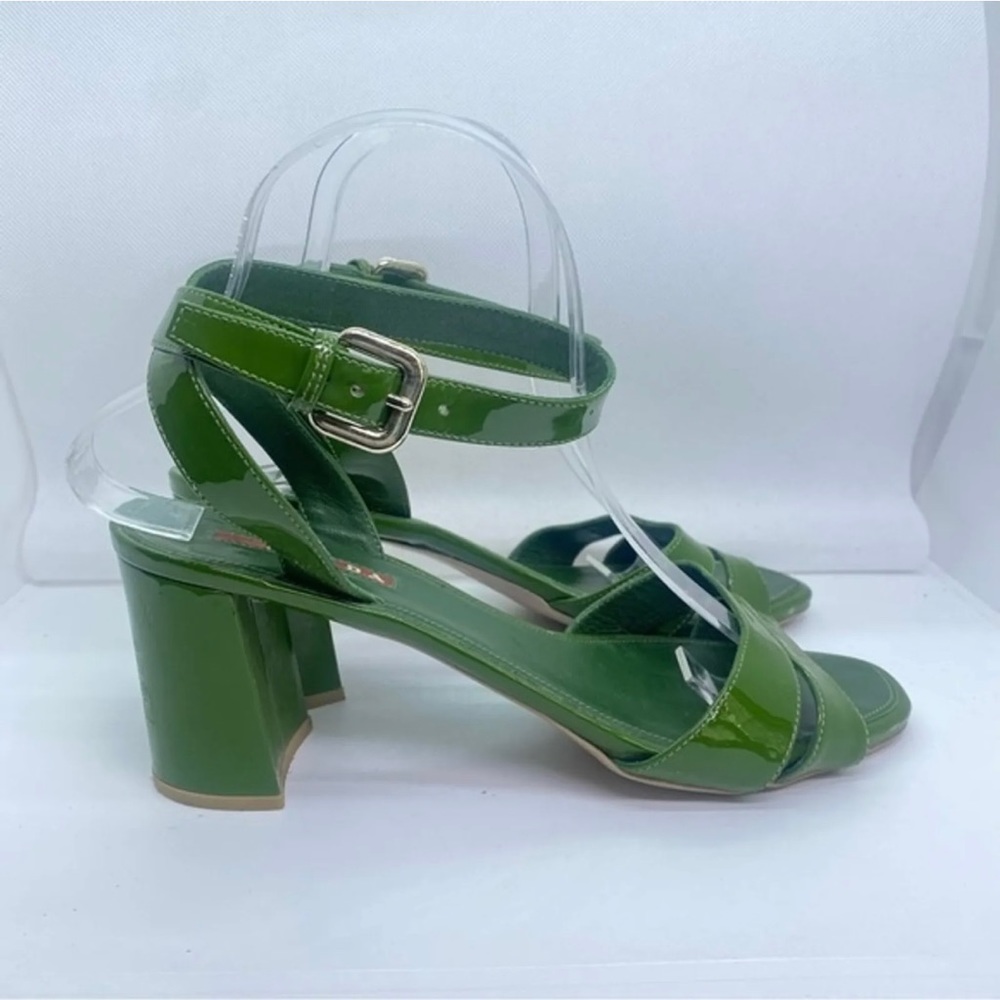 Patent Leather Green Prada Heels - Picture 3 of 7